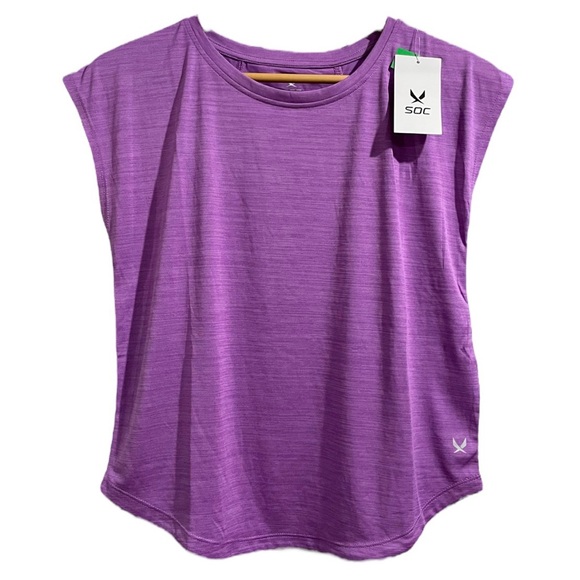 SOC Stadium Sportswear Girls Purple Sleeveless Shirt XL - Picture 1 of 12